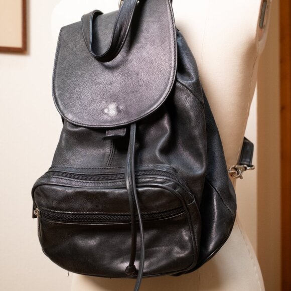Vintage Leather Backpack, Made in Italy main image 6